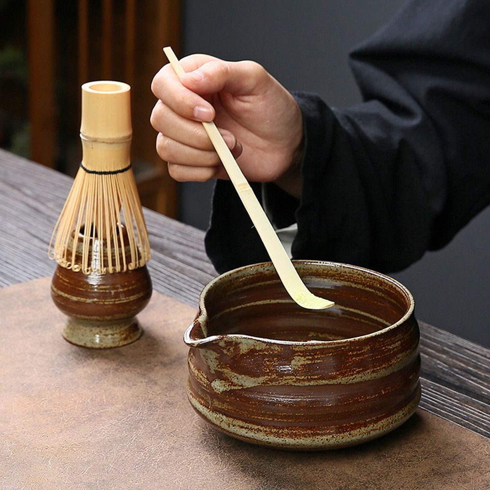 4PCS New Bamboo Ceramic Japane - Bamboo Whisk Chasen 评论和价格
