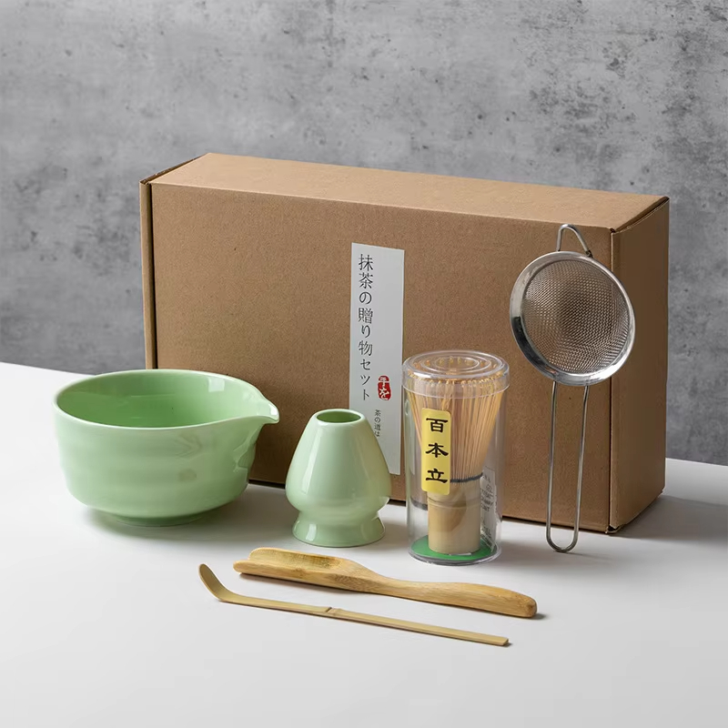 Japanese Style Matcha Tea Set  - Bamboo Whisk Chasen 评论和价格